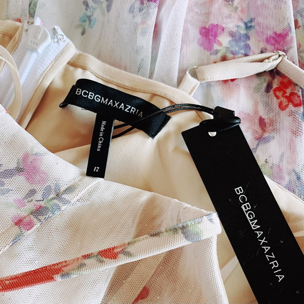 BCBGMazAzria Corset Detail Floral Gown - Picture 11 of 13